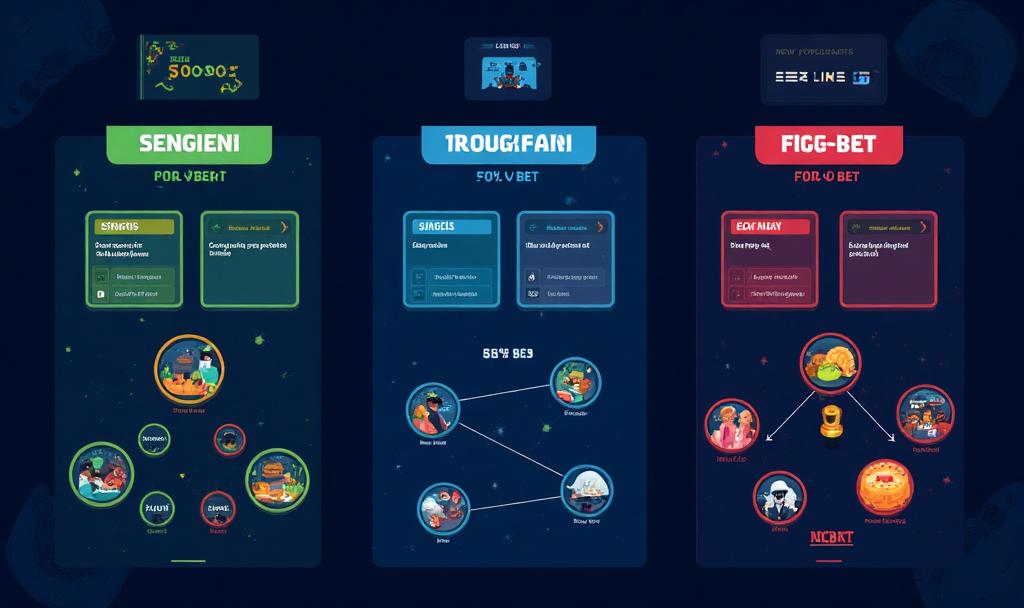 Illustration showing different types of bets including singles, accumulators, and each-way bets